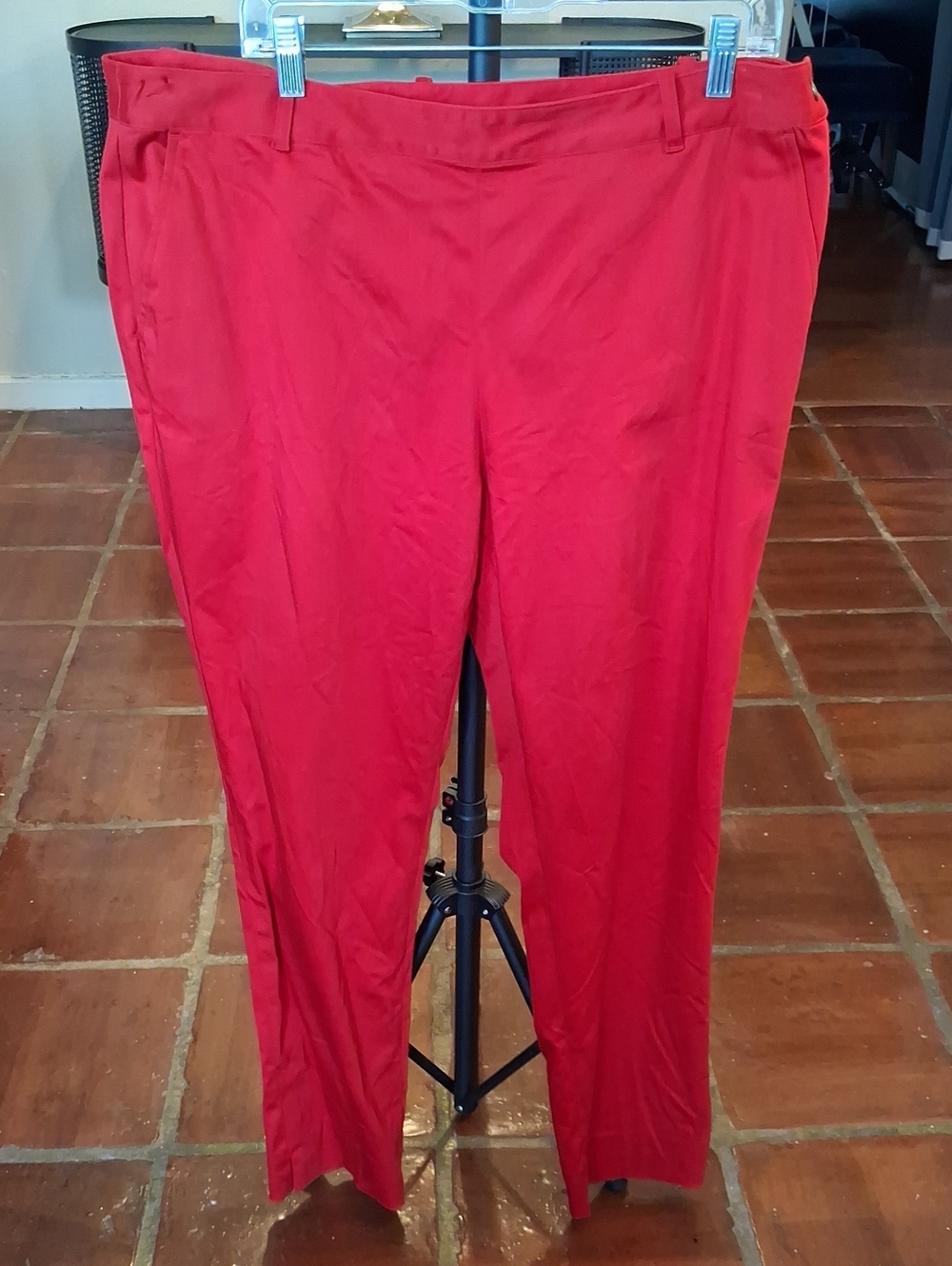Ralph Lauren Vibrant Red Straight-Leg Trousers